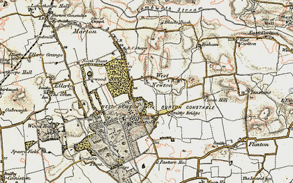 Old map of West Newton Belts in 1903-1908