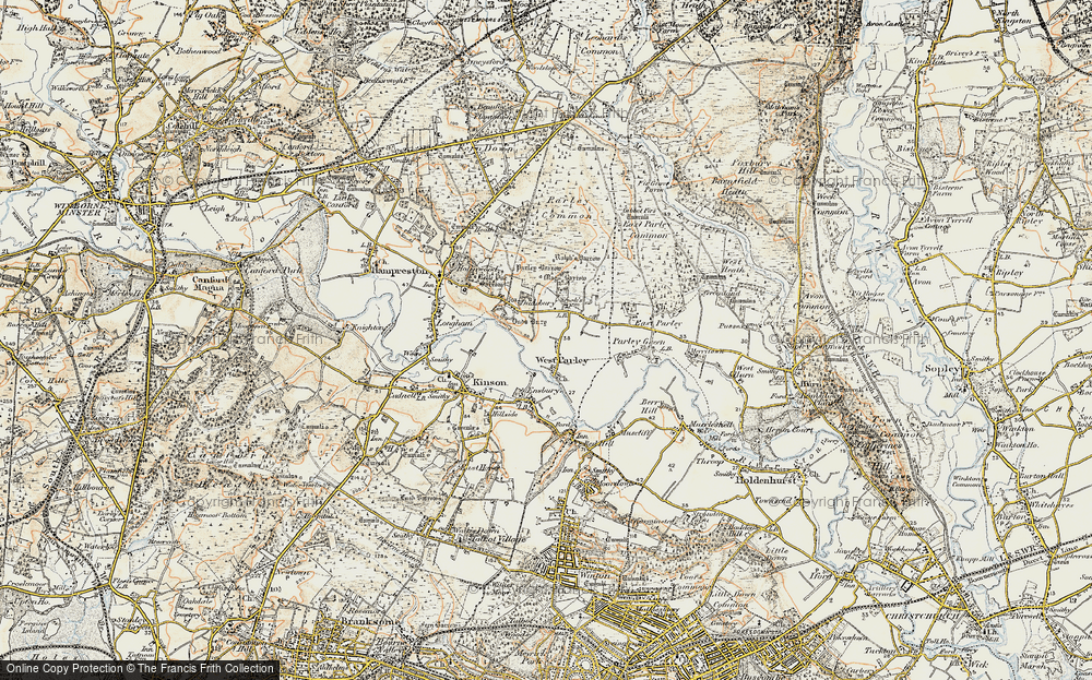 Old Map of West Parley, 1897-1909 in 1897-1909