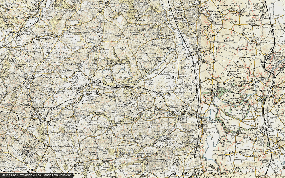 Old Map of West Pelton, 1901-1904 in 1901-1904