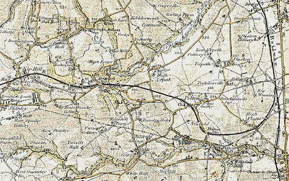 Old map of West Pelton in 1901-1904