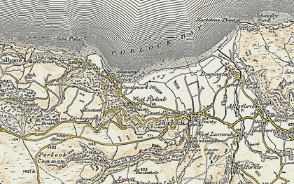 Old map of West Porlock in 1900