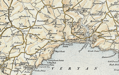 Old map of West Portholland in 1900