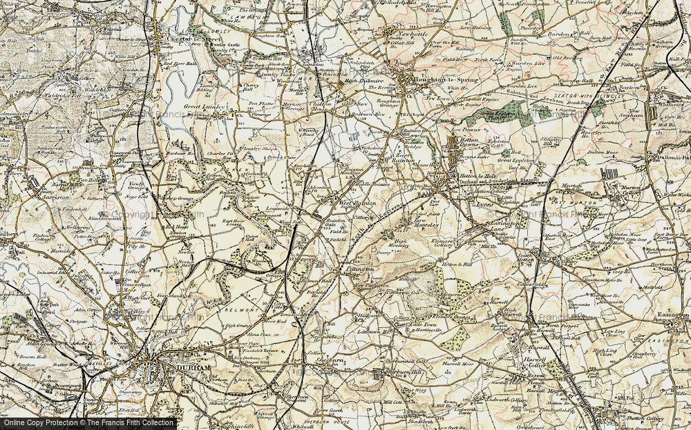 Old Map of West Rainton, 1901-1904 in 1901-1904