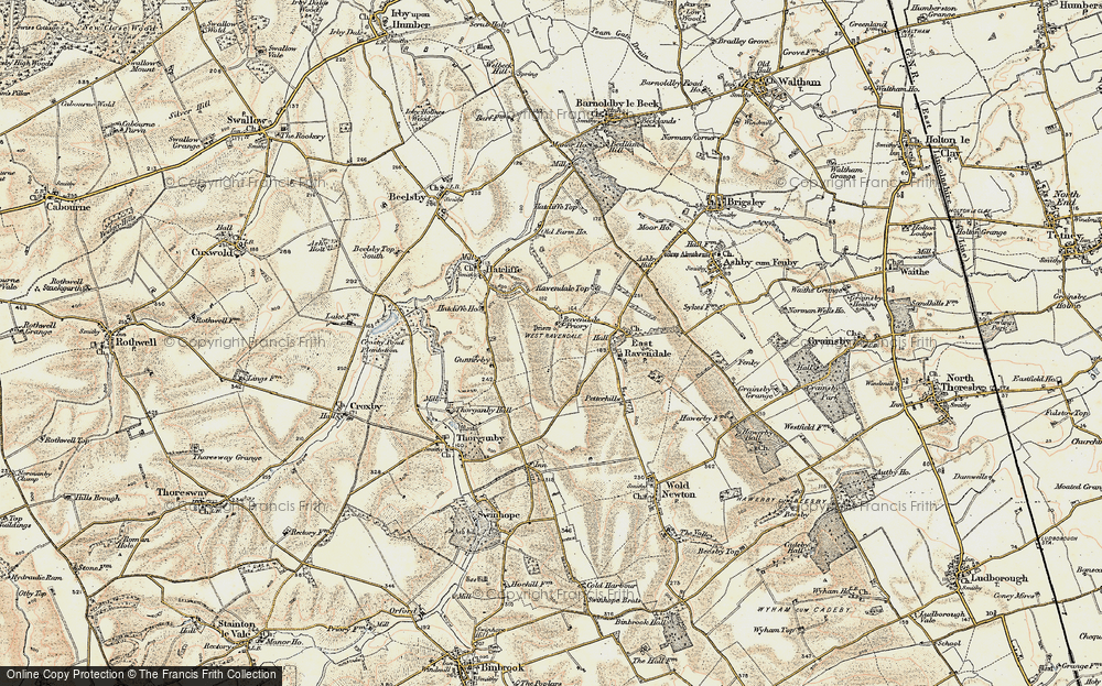 Old Map of West Ravendale, 1903-1908 in 1903-1908