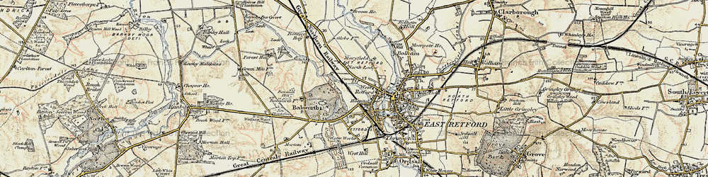 Old map of West Retford in 1902-1903