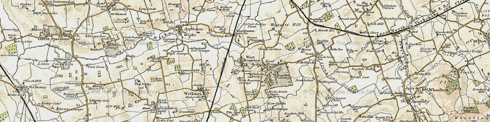 Old map of West Rounton Grange in 1903-1904