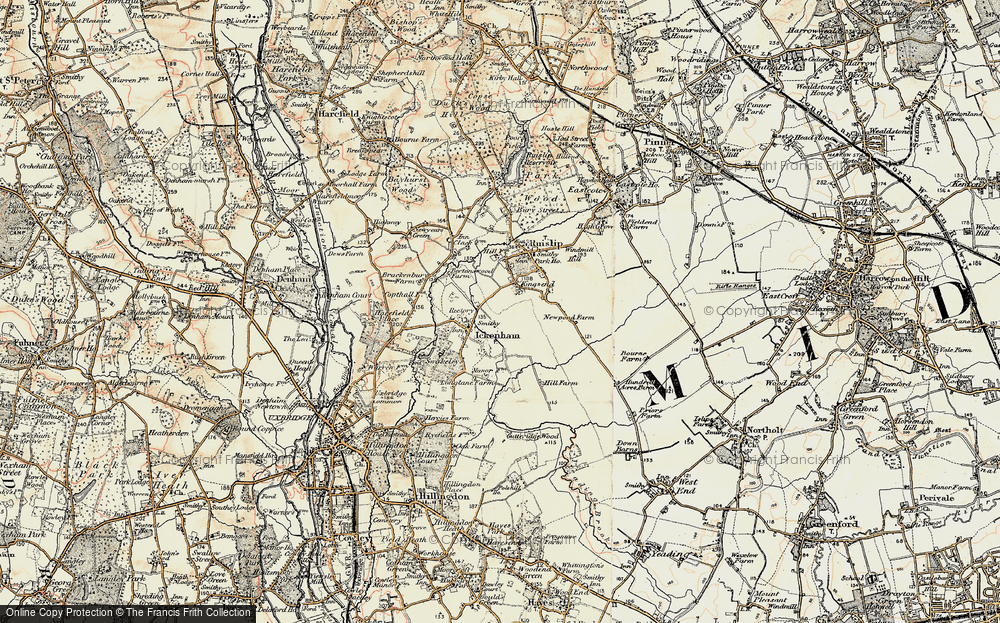 Old Map of West Ruislip, 1897-1898 in 1897-1898