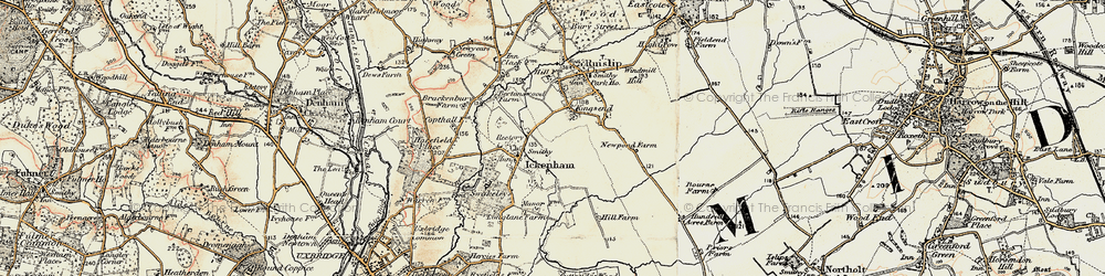 Old map of West Ruislip in 1897-1898