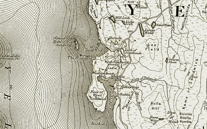 Old map of Burn of Dalamut in 1912