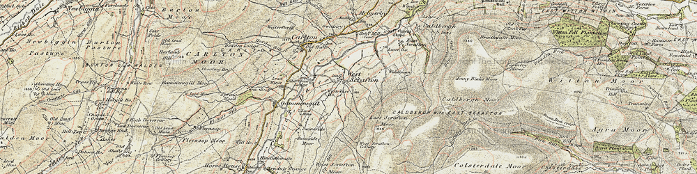 Old map of West Scrafton in 1903-1904