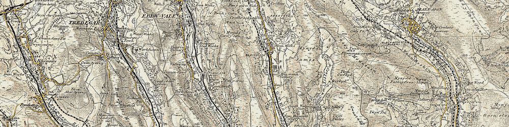 Old map of West Side in 1899-1900