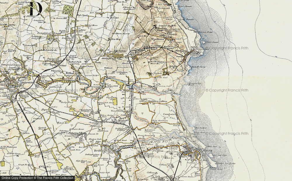 Old Map of West Sleekburn, 1901-1903 in 1901-1903