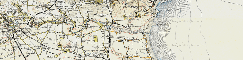 Old map of West Sleekburn in 1901-1903