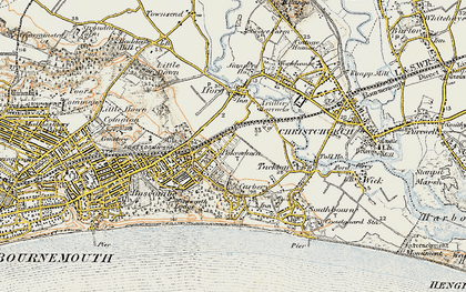 Old map of West Southbourne in 1899-1909