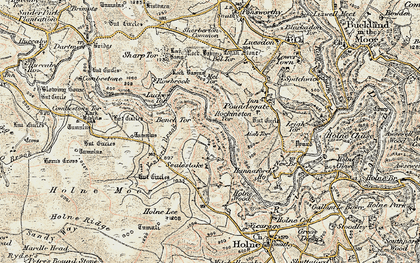 Old map of Bel Tor in 1899