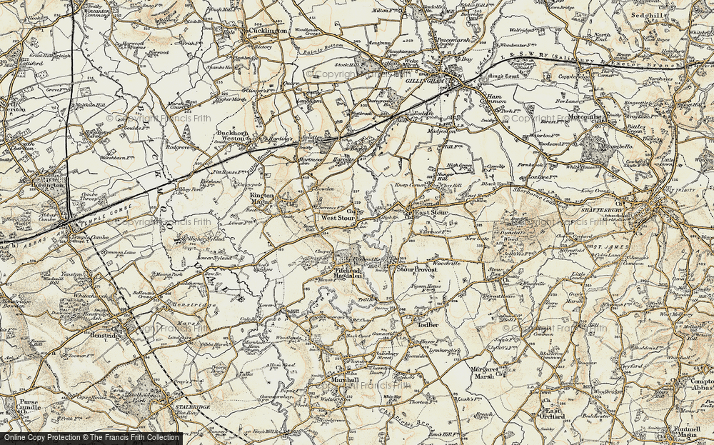 Old Map of West Stour, 1897-1909 in 1897-1909