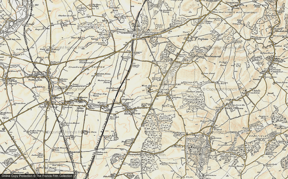 Old Map of West Stratton, 1897-1900 in 1897-1900
