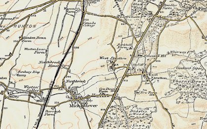 Old map of West Stratton in 1897-1900