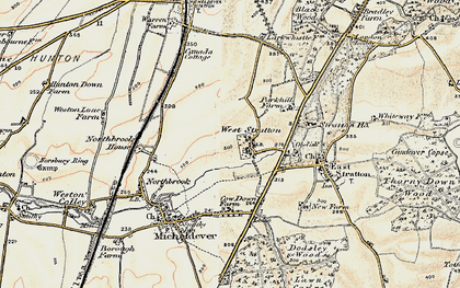 Old map of Micheldever Station in 1897-1900