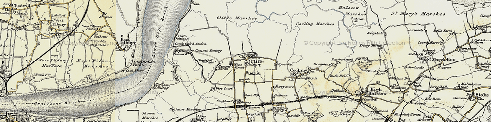 Old map of West Street in 1897-1898