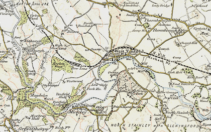 Old map of West Tanfield in 1903-1904