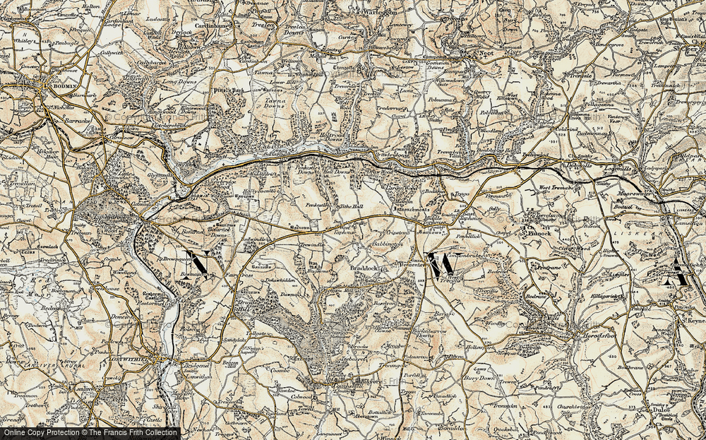 Old Map of West Taphouse, 1900 in 1900