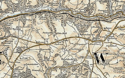 Old map of Babbington in 1900