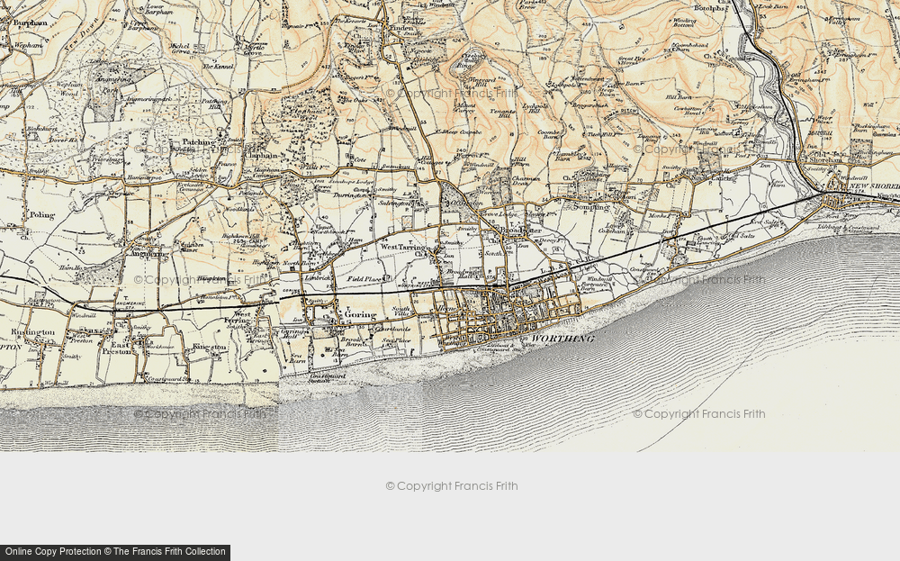Old Map of West Tarring, 1898 in 1898