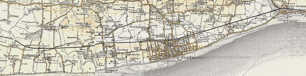 Old map of West Tarring in 1898