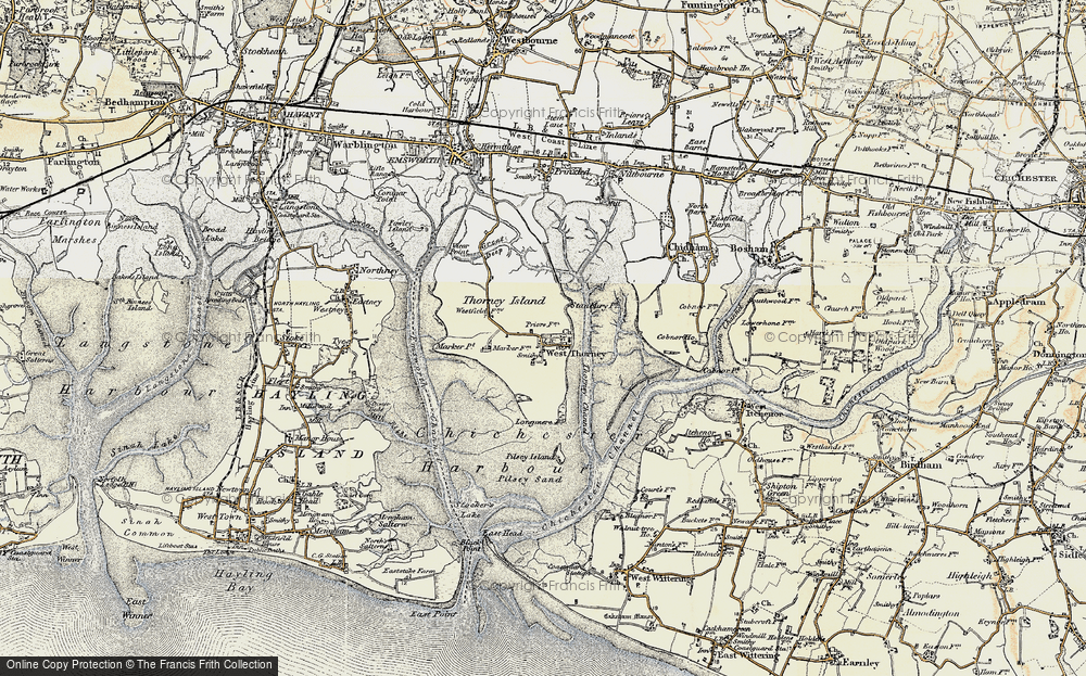 Old Map of West Thorney, 1897-1899 in 1897-1899