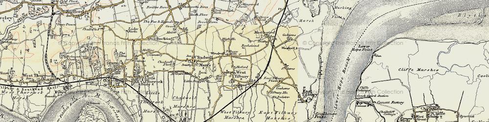 Old map of West Tilbury in 1897-1898