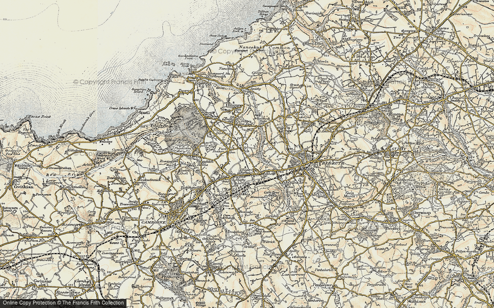 Old Map of West Tolgus, 1900 in 1900