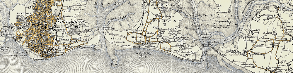 Old map of West Town in 1897-1899