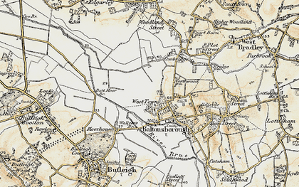 Old map of Butt Moor Br in 1899