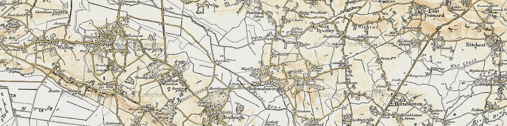 Old map of Butt Moor in 1899