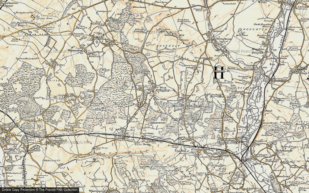 Old Map of West Tytherley, 1897-1898 in 1897-1898