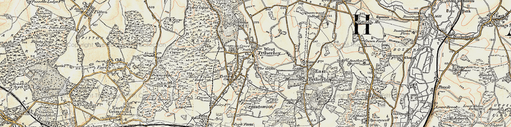 Old map of West Tytherley in 1897-1898