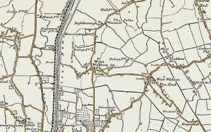 Old map of West Walton in 1901-1902