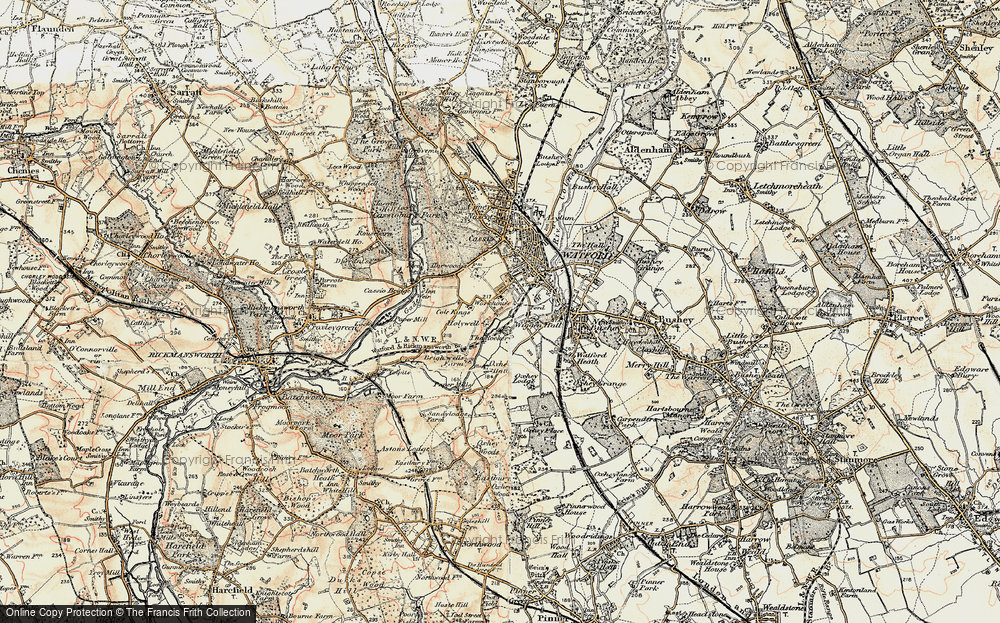 Old Map of West Watford, 1897-1898 in 1897-1898