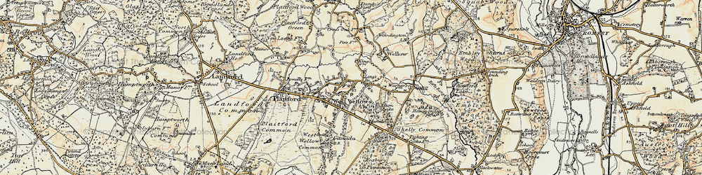 Old map of West Wellow in 1897-1909