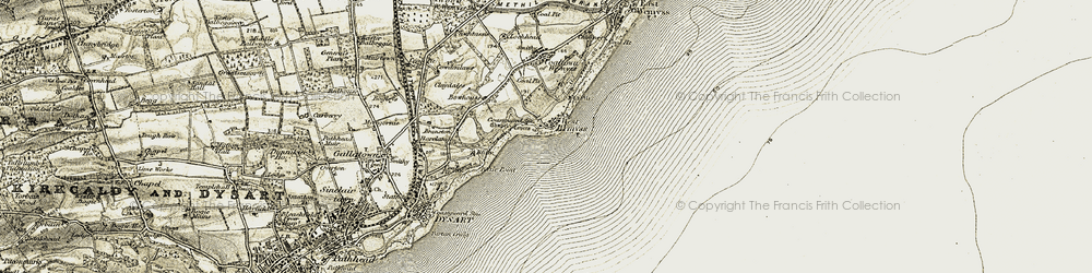 Old map of West Wemyss in 1903-1908