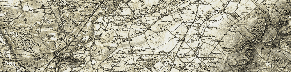 Old map of West Whitefield in 1907-1908