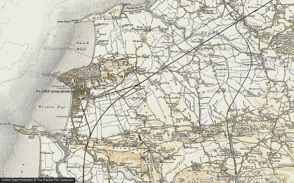 Old Map of West Wick, 1899-1900 in 1899-1900