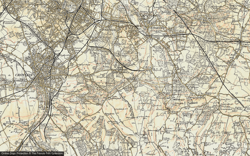 Old Map of West Wickham, 1897-1902 in 1897-1902