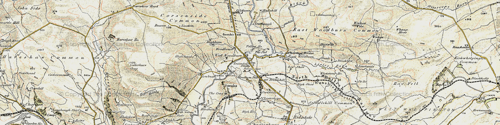Old map of Yearhaugh in 1903