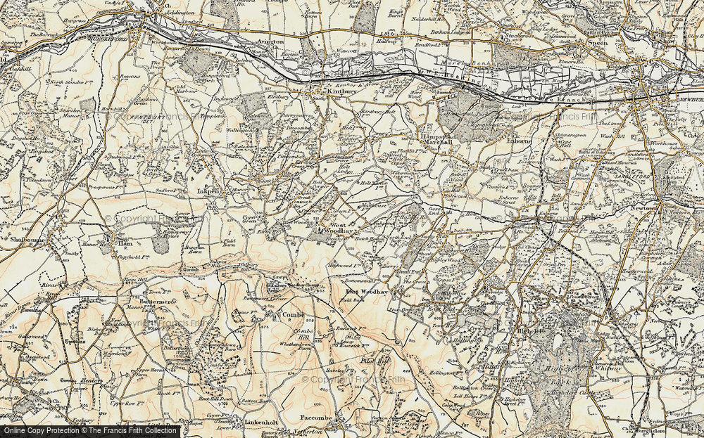 Old Map of West Woodhay, 1897-1900 in 1897-1900