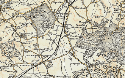 Old map of West Woodlands in 1897-1899