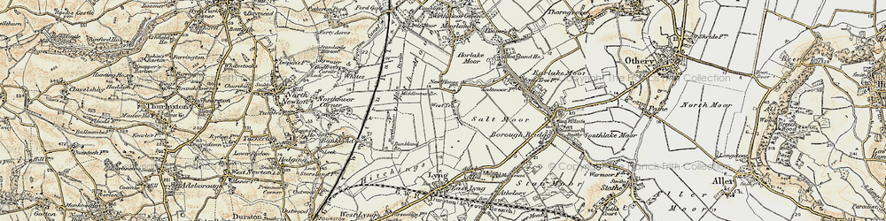 Old map of West Yeo in 1898-1900