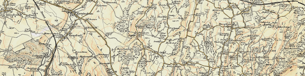 Old map of West Yoke in 1897-1898