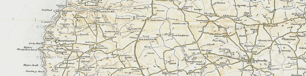 Old map of Wrasford in 1900